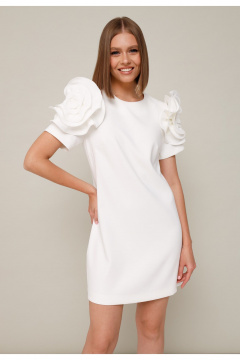 Нарядное летнее платье А-образного силуэта с короткими рукавами PUR PUR 11-295 - фото 2