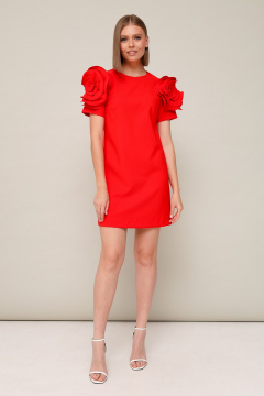 Нарядное летнее платье А-образного силуэта с цветочным декором PUR PUR 11-295/1 - фото 1