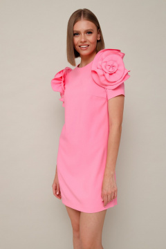 Нарядное летнее платье с короткими рукавами и цветами PUR PUR 11-295/2 - фото 4