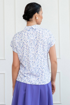 Фиолетовая летняя блузка из вискозы с разрезами LADO 8159/2-14 - фото 5