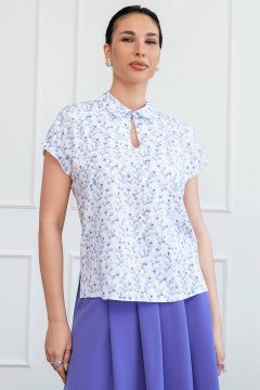 Фиолетовая летняя блузка из вискозы с разрезами LADO 8159/2-14 - фото 3