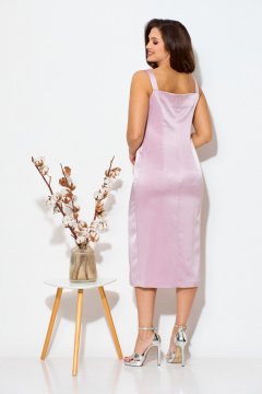 Платье нарядное из атласа с подрезом и разрезом на ногу Fortuna ШЖ 714 - фото 3