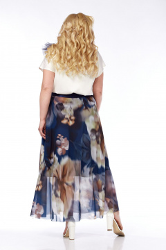 Комплект из блузки и юбки из принтованной сетки Jurimex 3135 - фото 2