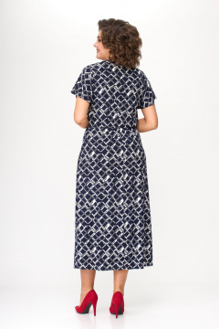 Летнее платье из штапеля с контрастной пуговицей и разрезами Bonna Image 927 диагональ - фото 5