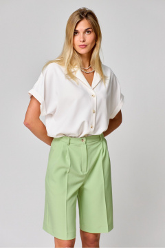 Летные классические шорты-бермуды с высокой посадкой THE NAME 2305 салатовый - фото 2