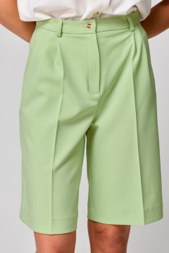 Летные классические шорты-бермуды с высокой посадкой THE NAME 2305 салатовый - фото 1