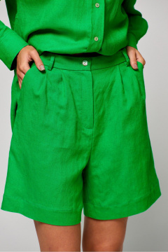 Леновые шорты летней посадки с карманами и шлевками THE NAME 2306 - фото 3