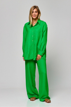 Леновый летний комплект рубашки и брюк на каждый день THE NAME 2307 - фото 1