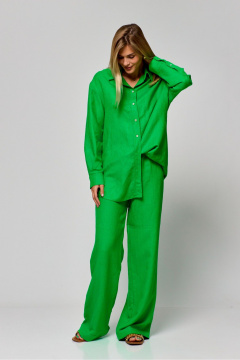 Леновый летний комплект рубашки и брюк на каждый день THE NAME 2307 - фото 3