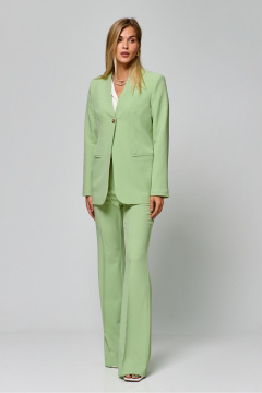 Жакет на подкладке лето деловой свободный с карманами THE NAME 2315 салатовый - фото 4