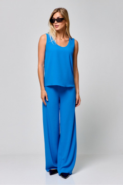 Брюки и топ лето прямого кроя высокая талия элегантные THE NAME 2317 - фото 1