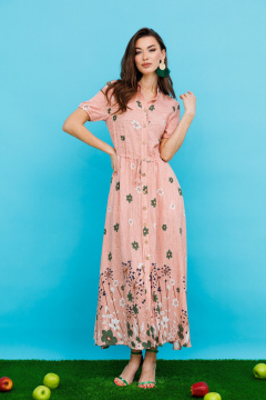 Макси-платье на пуговицах из хлопка для летних образов Tattica 602.1 - фото 1