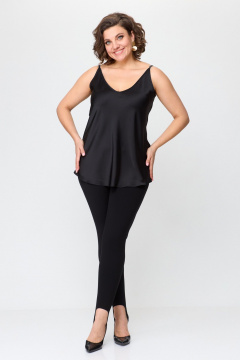 Круглогодичный топ на бретелях из текстиля Avenue 0317-2 черный - фото 2