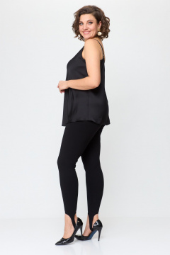 Круглогодичный топ на бретелях из текстиля Avenue 0317-2 черный - фото 4