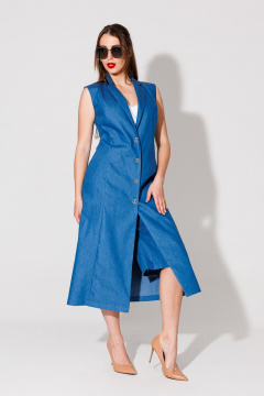 Жилет, топ, шорты NikVa 501.3 синий_молоко - фото 5