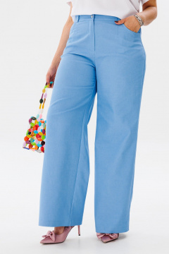 На каждый день голубые брюки палаццо из джинса Anelli 1437 голубой - фото 5