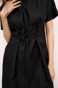 Платье свободного кроя со спущенным плечом и шнуровкой C. of PAPAYA NEW Р1674 - фото 3