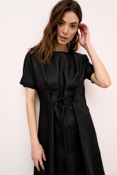 Платье свободного кроя со спущенным плечом и шнуровкой C. of PAPAYA NEW Р1674 - фото 2