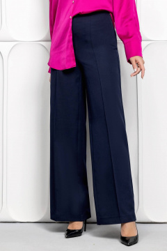 Палzzo брюки с стрелками из немнущегося костюмного материала Gold Style 2629 синий - фото 4