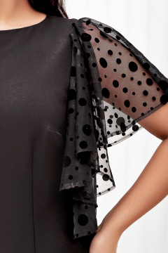 Черное нарядное платье с рукавами-воланами из кружева Gold Style 2630 черный - фото 3