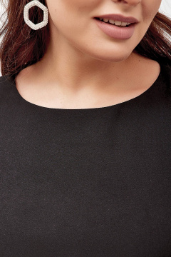 Черное нарядное платье с рукавами-воланами из кружева Gold Style 2630 черный - фото 4