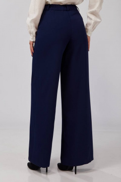 Синие брюки палаццо на резинке для ежедневного стиля Gold Style 2631 темно-синий - фото 4
