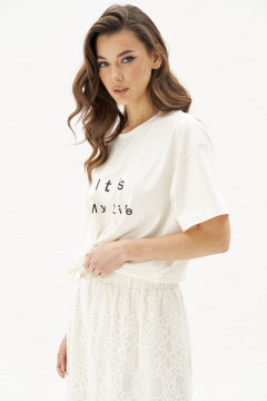 Майка, юбка Fantazia Mod 4864 молочный - фото 4