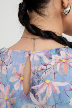 Платье летнее свободное из вискозы с воланами короткий рукав LADO 6324-9 - фото 5