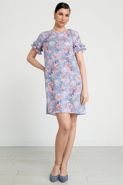 Платье летнее свободное из вискозы с воланами короткий рукав LADO 6324-9 - фото 2