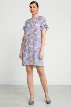 Платье летнее свободное из вискозы с воланами короткий рукав LADO 6324-9 - фото 1