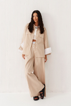 Брюки текстильные бежевые универсальные ANNETE A1220/1 - фото 1