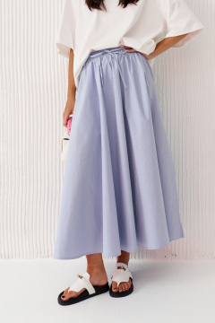 Юбка свободного кроя хлопковая фиолетовая ANNETE A1233/1 - фото 5