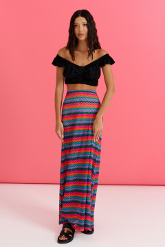 Юбка из текстиля мультиколор круглогодичная ANNETE A1244 - фото 1