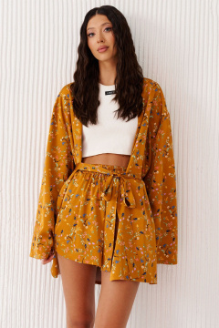 Шорты с цветочным принтом свободные круглогодичные ANNETE A1247 - фото 1