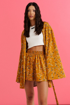 Шорты с цветочным принтом свободные круглогодичные ANNETE A1247 - фото 2