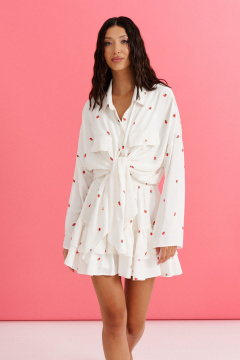 Юбка с ягодным принтом полуприлегающая ANNETE A1255 - фото 1