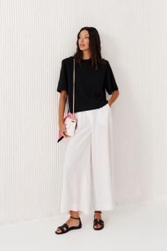 Брюки прямого кроя из льна с эластаном на резинке ANNETE A1259 - фото 5