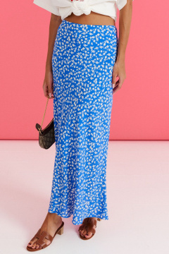 Юбка полуприлегающая из ткани с цветочным принтом ANNETE A1260 - фото 2