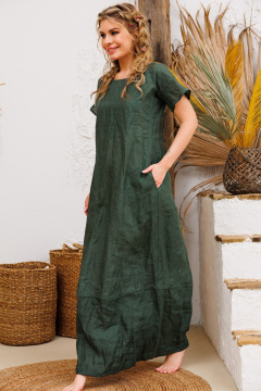 Платье АМУЛЕТ 9724 изумрудный - фото 3