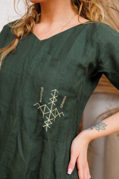 Платье АМУЛЕТ 9733 изумруд - фото 5