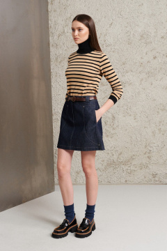 Юбка из джинса с классическим кроем и длиной ниже колена BURVIN 9184-21 - фото 1