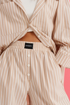 Комплект из рубашки с карманами и прямых брюк из ткани ANNETE A4245 - фото 4