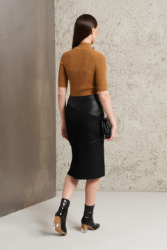Юбка из текстиля и экокожи на каждый день BURVIN 9230-21 - фото 2