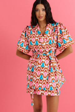 Комплект из жакета и шорт в мультиколоре из текстиля ANNETE A4251 - фото 4