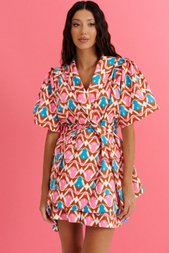 Комплект из жакета и шорт в мультиколоре из текстиля ANNETE A4251 - фото 3