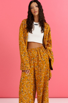 Кардиган из цветочного текстиля с поясом ANNETE A5301 - фото 4