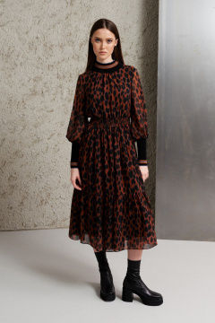 Платье мультиколор из текстиля на каждый день BURVIN 9263-81 - фото 2