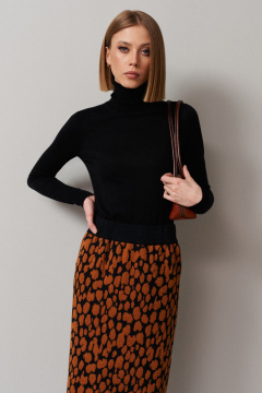 Оранжевая юбка из трикотажа на каждый день BURVIN 9267-21 - фото 2