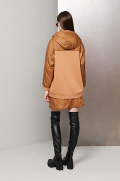 Желтый джемпер из плащевой ткани и трикотажа BURVIN 9275-78 - фото 3