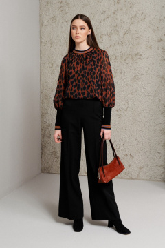 Блуза мультиколор на каждый день из текстиля BURVIN 9289-51 - фото 1